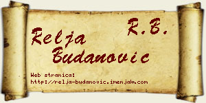 Relja Budanović vizit kartica